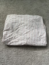 Pottery Barn Kids Pink White Striped Crib Fitted Sheet Girls