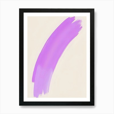 Purple Brush Stroke Art Print Framed Wall Art Poster Canvas Print Picture