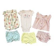 Carter s Baby Girls 3 Months Clothes Lot 6 Pc Spring Summer