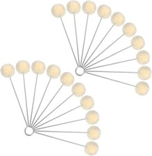 20 PCS Wool Daubers Ball Brush Leather Dye Tool with Metal Handle, Leather Dye A