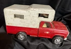 Vintage Red Toy Tonka Pick Up With Camper From The 1970s