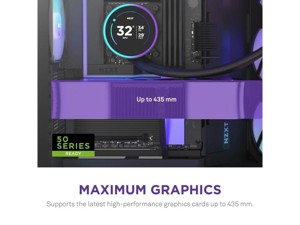 NZXT H9 Flow RGB+ (2025)  Large Dual-Chamber ATX Mid-Tower Airflow PC Case  Incl - Image 4 of 4