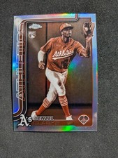 2025 Topps Chrome Update Sepia Refractor Denzel Clarke #USC15 Athletics RC