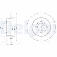 2X Delphi Bremsscheibe BG3125 FüR N15 Nissan Sunny Almera B13 1 Hatchback 3 N14