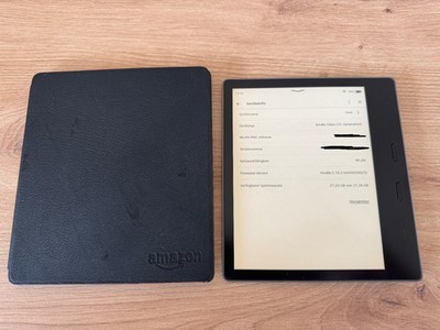 Kindle Oasis 10. Generation ohne Werbung (2019) 32GB Speicher WLAN Lederhülle