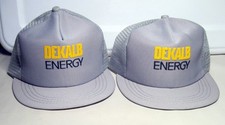 2 DEKALB ENERGY Snapback Oilfield Cap Hat Made In USA