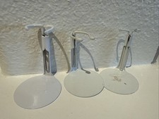 Vintage Small Metal Doll Display Stands Adjust 2-4" Tall