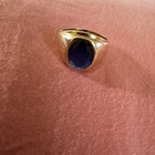 916/22k Gold  Sapphire Pinky ring size 10 — photo 6