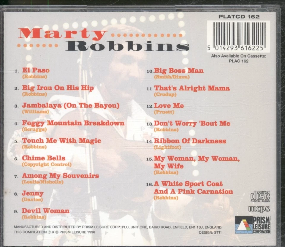 Marty Robbins Konzertkollektion CD UK Prism Leisure Corporation 1996 PLATCD162 - Bild 2 von 3