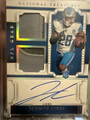 2024 National Treasures NFL Gear Rpa 17/25 Jahmyr Gibbs
