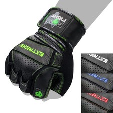 FOX-FIGHT Extreme R B Fitness Haltérophilie Entrainement Gants Cuir Véritable