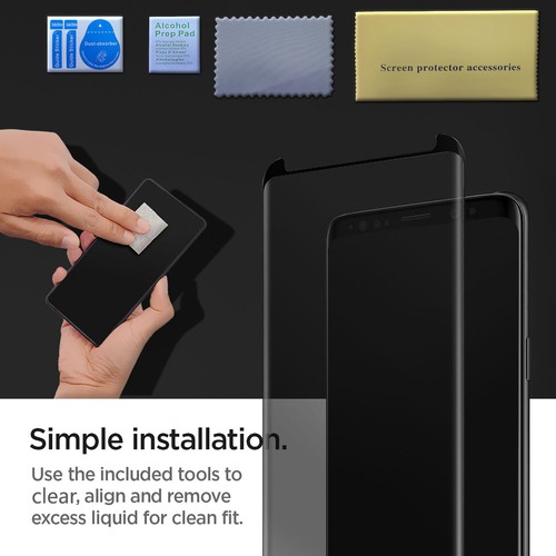 Sichtschutz Displayschutzfolie Anti-Spy Hartglas für Samsung Galaxy S8/S8 Plus - Bild 12 von 17