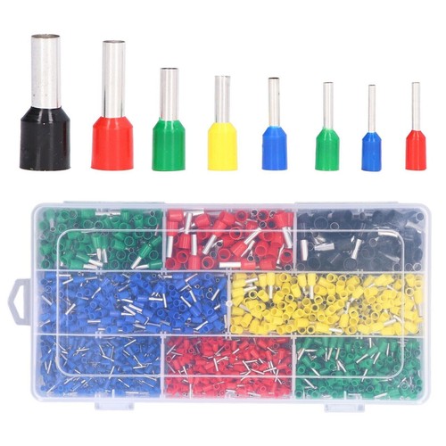 2000 x Wire Ferrule Kit Copper Ferrules Crimp Connector Wires Terminal Set UK - Picture 8 of 9