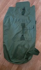 Military Duffle Bag OD Green Nylon Sea Bag Carry Straps Army Duffel USGI