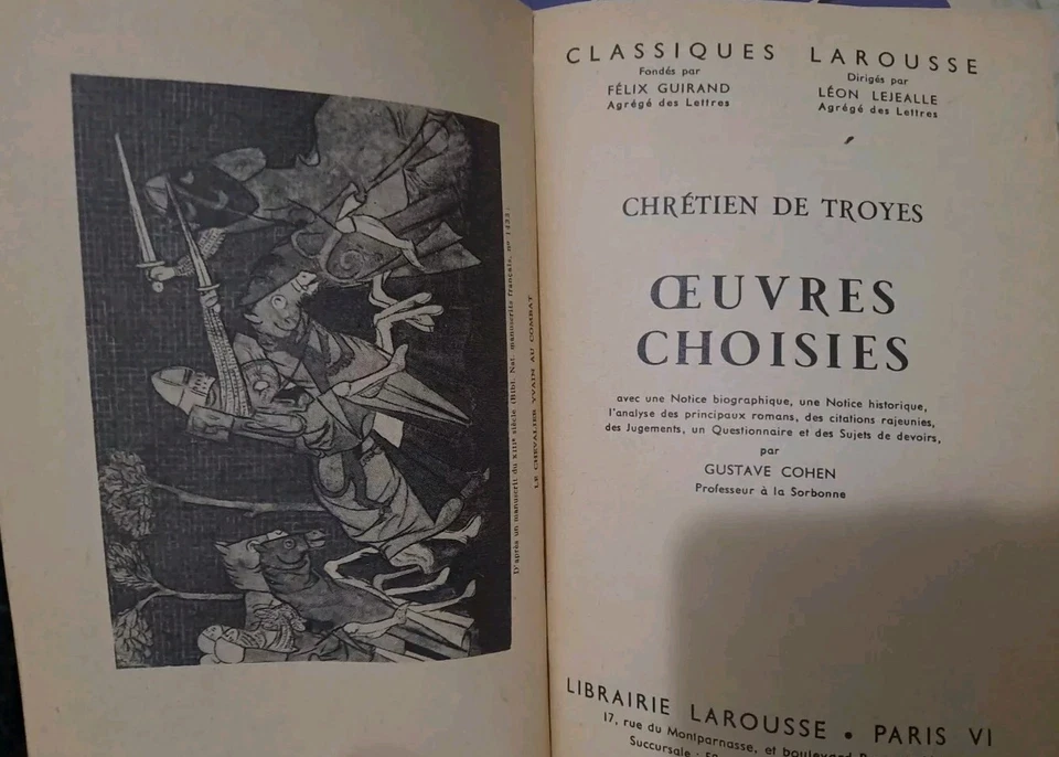 Oeuvres Choisies (Chretien De Troyes - 1936) (ID:92029) - Image 2 of 4
