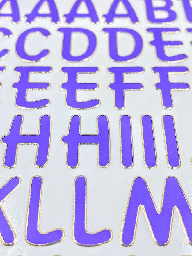 BRIGHT LETTERS Peel off Stickers 18mm  Alphabet Card Making Pink Purple - image 2 of 4