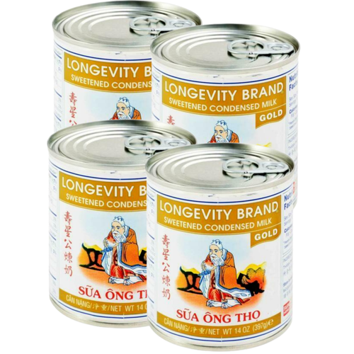 Longevity Sweetened Condensed Milk Gold Label 14 oz ( Pack of 4 )~5/03/2026 - 第 1/2 張圖片