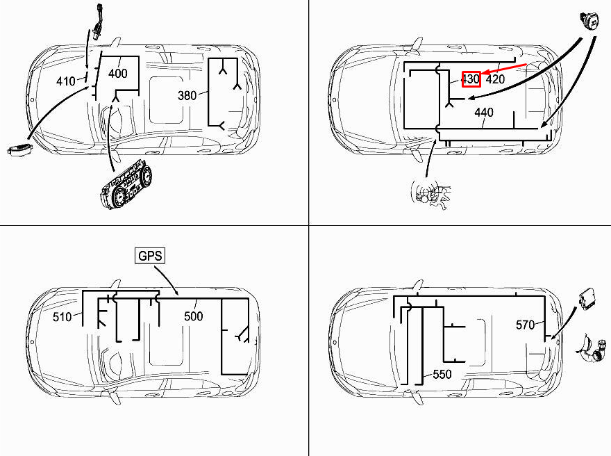 MERCEDES-BENZ A W176 Kabelbaum für Zigarettenanzünder hinten, A1765407601