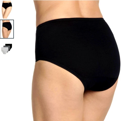 Women's Jockey 3-Pack Briefs (GRAY ASST) 100% Cotton Comfort Classic Underwear - Image 4 of 4