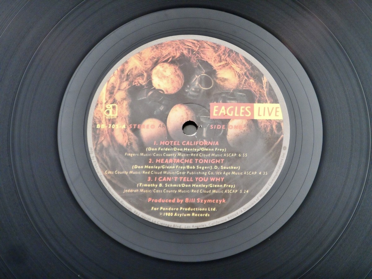 ♫ The Eagles Live ♫ Rare 1980 Asylum Records Orig. Dbl
