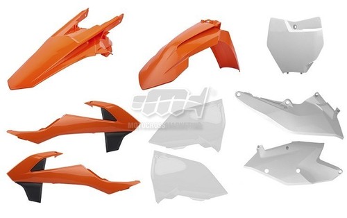 RTECH Kit Plastiche KTM EXC/EXC-F 24-, Arancione/Nero | Maciag Offroad