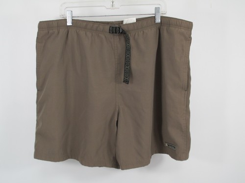 COLUMBIA Swim Trunks Shorts Men XL Beige Zip Pockets Outdoors Hiking Fishing - Picture 2 of 16