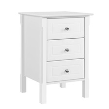Nightstand Table White Drawers Bedside Table Side Table Cabinet Storage Unit