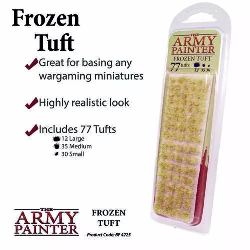 The Army Painter Frozen Tuft total of 77 Tufts in 3 Sizes Wargaming (BF4225)