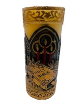 Jasco Christmas Treasures Hand Decorated Candle 3D Holy Bible 1978 Hong Kong Vtg