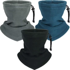 Winter Cold Weather Neck Warm Scarf Windproof Soft Fleece Ski Mask for Men Women