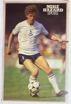 Mike Hazard SIGNIERT Tottenham Hotspur Vintage MATCH Magazin Poster 17x11
