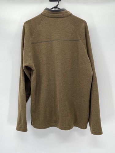 Maglione giacca pile uomo Columbia full zip taglia L marrone manica lunga tasche - Foto 12 di 12