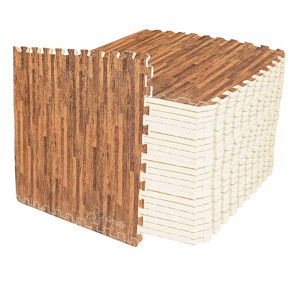 Exercise Floor Mat Soft Foam Puzzle Interlocking Tiles Workout Equipment Garage - Image 4 of 4