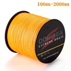 Dorisea 4/8 Strands 100M-2000M Orange PE Extreme Braided Fishing Line 6lb-300lb