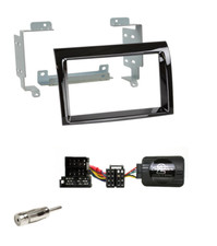 Doppel-DIN Blende Radioblende+ALPINE Lenkradadapter für Fiat Ducato III ab 2012 
