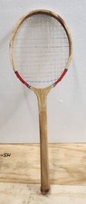 Vintage tennis racquet wood sports game