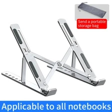 Aluminum Alloy Laptop Holder Stand Adjustable Foldable Portable for Notebook US