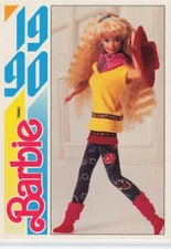 1991 Action/Panini Another First For Barbie 1990 #182 Western Fun Barbie 1 
