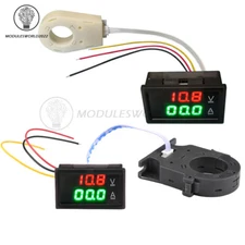 DC0-300V 50/100/200/400A Digital Current Voltage Meter Hall Ammeter Voltmeter