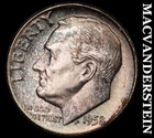 1958 Silver Roosevelt Dime - Choice Gem Brilliant Uncirculated  Color  #G8383