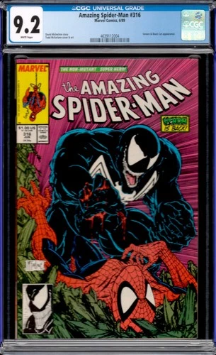Amazing Spider-Man #316 Marvel Comics 1989 Venom Black Cat Appearance CGC 9.2