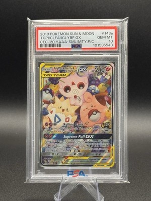PSA 10 Pokemon Togepi & Cleffa & Igglybuff GX 143a/236 Promo Tag