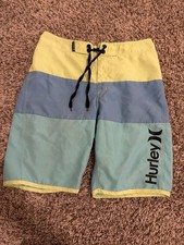 Hurley Boys Swim Trunks Colorblock Boardshorts Size 10/25
