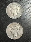 1927 (no mint mark) and 1935 S minted Peace  Dollar (Sold together) circulated