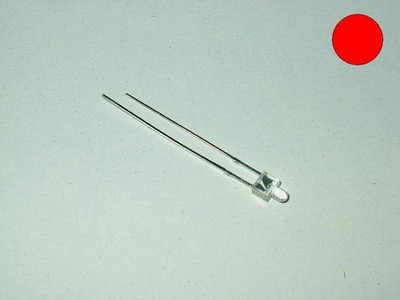 L312 - LED 2mm rot klar kurzer Runder Kopf Mini LEDs Beleuchtung [20pcs]