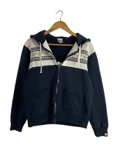 A Bathing Ape BAPE Nordic Double Zip Cotton Zip Hoodie Navy S #EK AHB