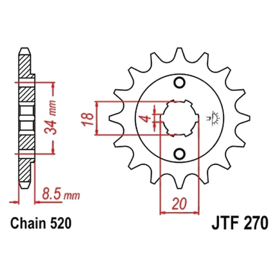 Piñón de 15 dientes para Sachs 4Rock 250 año 2004-2005 de JT-sprockets - Imagen 2 de 4