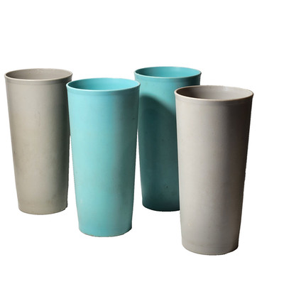 4 Tupperware Tumblers Vintage Teal Gray Glasses Cups 16 oz Set Of 4 Made in USA
