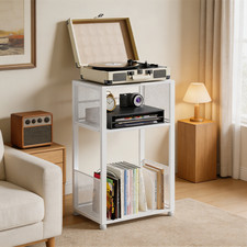 3 Tier End Table Record Player Stand With Storage Turntable Stand Records Shelf