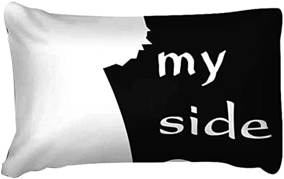 Set Di Biancheria Da Letto Con Stampa Lato Cane & My Side Stampato Copripiumino  - Immagine 4 di 4